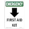 Signmission Safety Sign, OSHA EMERGENCY, 10" Height, First Aid Kit, Portrait, OS-EM-D-V-10491 OS-EM-D-710-V-10491 - alternate 1